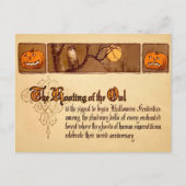 Carte postale de hibou halloween victorienne (Devant)