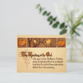 Carte postale de hibou halloween victorienne (Debout devant)