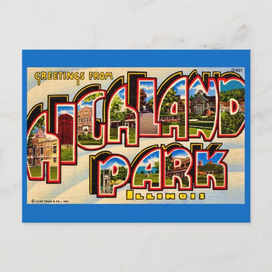 Carte postale de Highland Park (Devant)