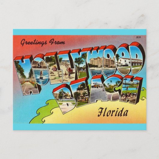 Carte postale de Hollywood Beach Floride (Devant)