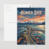Carte postale de Homer Spit en Alaska (Devant / Derrière)