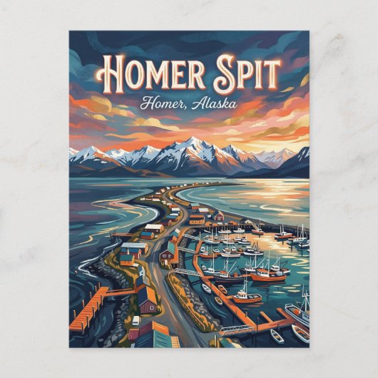 Carte postale de Homer Spit en Alaska (Devant)