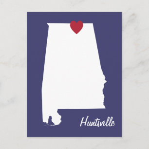 Carte postale de Huntsville Alabama