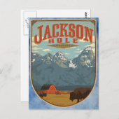 Carte postale de Jackson Hole Wyoming (Devant / Derrière)