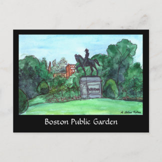 Carte postale de jardin public de Boston