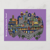 Carte postale de Jérusalem colorée (Devant)