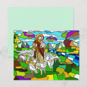 carte postale de jésus en verre (Devant / Derrière)