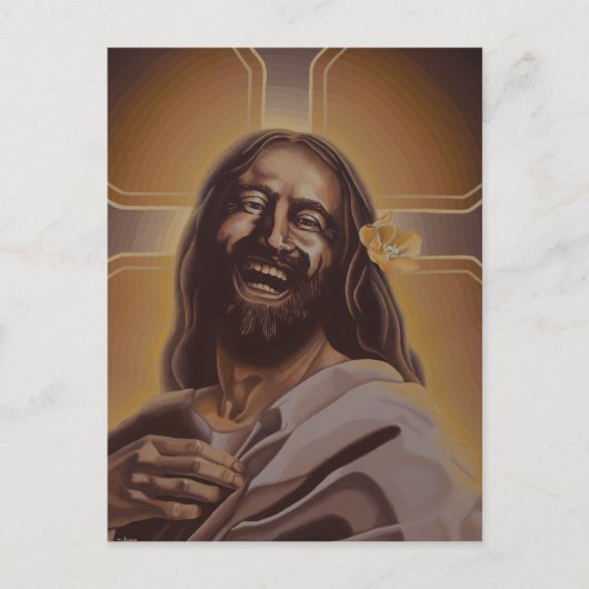 Carte postale de Jésus riant (Devant)
