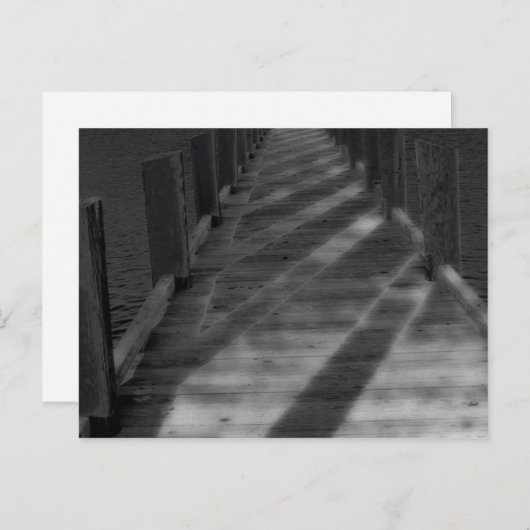 Carte postale de jetée sombre (Devant / Derrière)