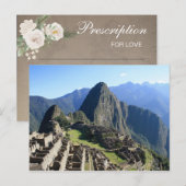 Carte postale de jeu de Baby Shower à Machu Picchu (Devant / Derrière)