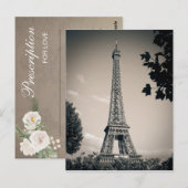 Carte postale de jeu de Baby Shower de mariage Tou (Devant / Derrière)