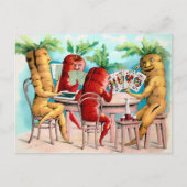 Carte postale de jeu de cartes aux carottes victor (Devant)