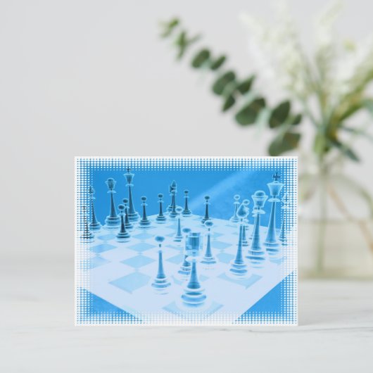 Carte postale de jeu d'échecs stratégique (Debout devant)