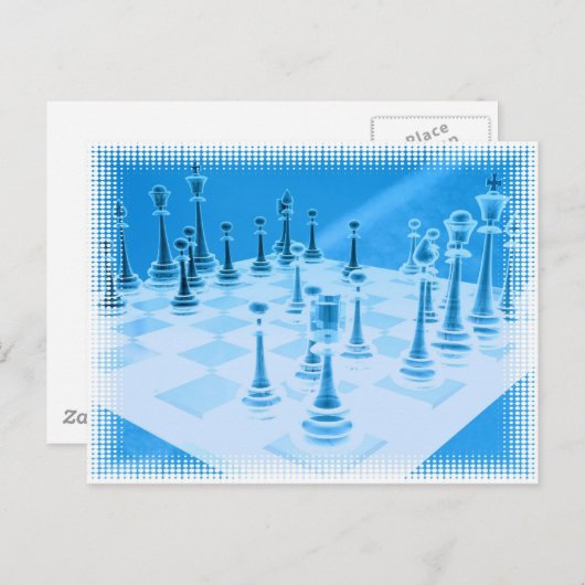 Carte postale de jeu d'échecs stratégique (Devant / Derrière)