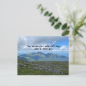 Carte postale de John Muir du mont Washington (Debout devant)