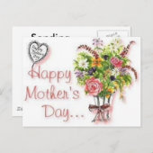 Carte postale de jour des mères (Devant / Derrière)