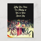 Carte postale de jour spécial pour anniversaire (Devant)