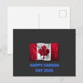 Carte postale de Joyeuse Fête du Canada (Devant / Derrière)