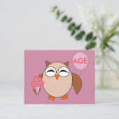 Carte postale de joyeux anniversaire avec âge pers (Debout devant)