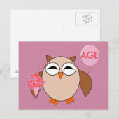 Carte postale de joyeux anniversaire avec âge pers (Devant / Derrière)
