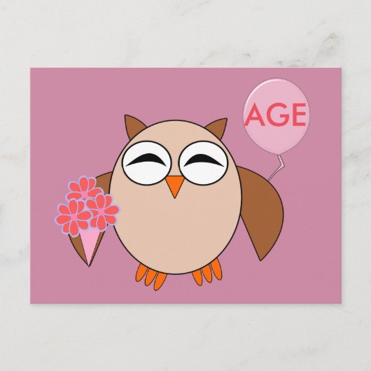 Carte postale de joyeux anniversaire avec âge pers (Devant)