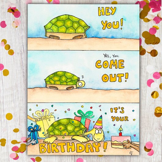 Carte postale de Joyeux anniversaire de Tortoise p