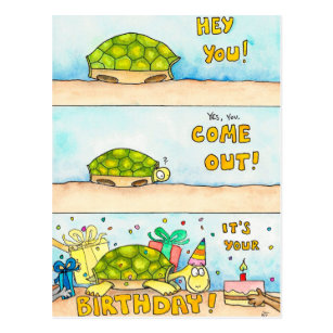 Cartes Drole Tortue D Anniversaire Zazzle Be