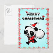Carte postale de Joyeux Noël de bande dessinée (Devant / Derrière)
