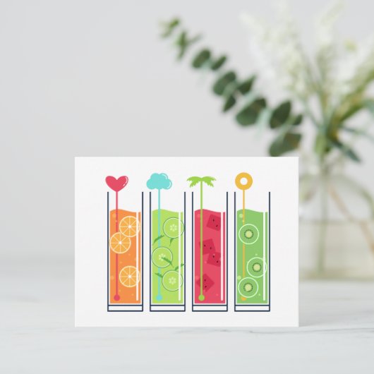 Carte postale de jus d'été (Debout devant)