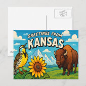 Carte postale de KANSAS (Devant / Derrière)