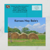 Carte postale de Kansas Hay Bale (Devant / Derrière)