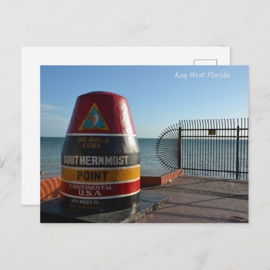 Carte postale de Key West Floride (Devant / Derrière)