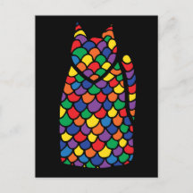 Carte postale de Kitty d'arc-en-ciel