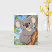 Carte postale de koala (Fleur jaune)