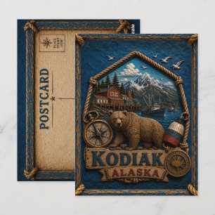Carte postale de Kodiak Alaska Voyage Vintage