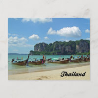 Carte postale de Krabi Thaïlande de bateaux de