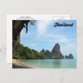 Carte postale de Krabi Thaïlande de plage de (Devant / Derrière)