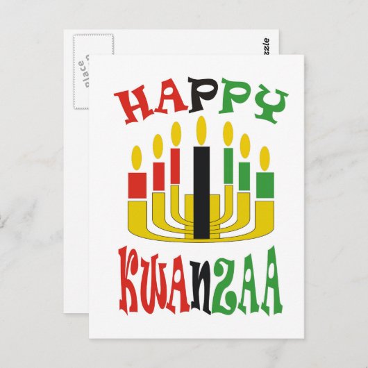 CARTE POSTALE DE KWANZAA (Devant / Derrière)