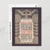 Carte postale de l’affiche de l’exposition de Bili (Devant / Derrière)