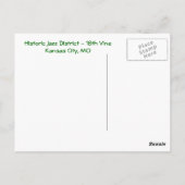 Carte postale de la 18e Vine Kansas City (Dos)