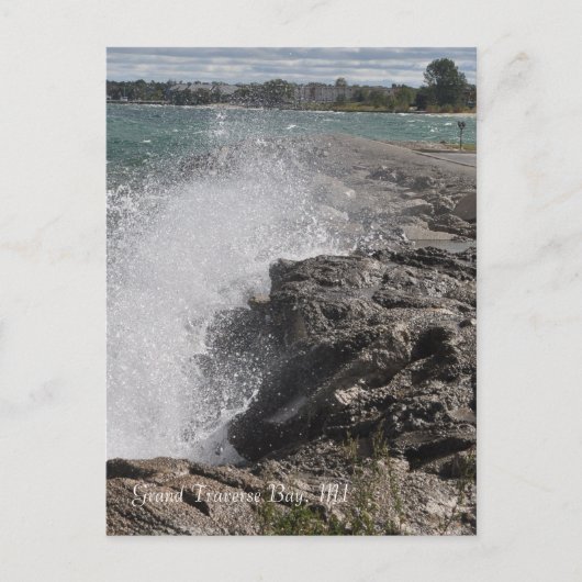 Carte postale de la baie transversale grande, MI (Devant)