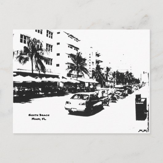 Carte postale de la bande sur la plage sud, miami (Devant)