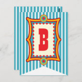 Carte postale de la bannière de la fête du carnava (Devant / Derrière)