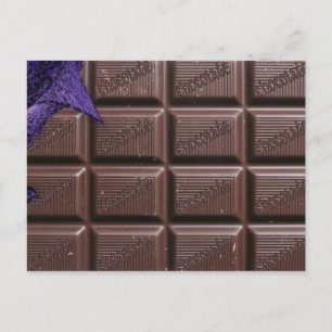 carte postale de la barre de chocolat, carte posta