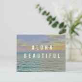 Carte postale de la belle mer d'Haena Aloha (Debout devant)