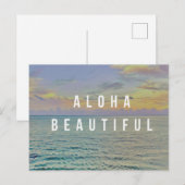 Carte postale de la belle mer d'Haena Aloha (Devant / Derrière)