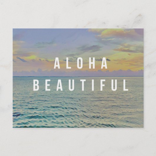 Carte postale de la belle mer d'Haena Aloha (Devant)