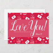 Carte postale de la belle Saint Valentin (Devant / Derrière)