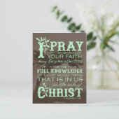 Carte postale de la Bible - Philemon 1:6 (Debout devant)