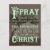 Carte postale de la Bible - Philemon 1:6 (Devant)